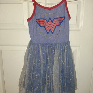 Wonder Women, girls dress, DC Comics, knee length size 7/8 kids , preowned